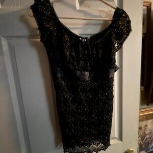 Heart Soul Black Lace Top
